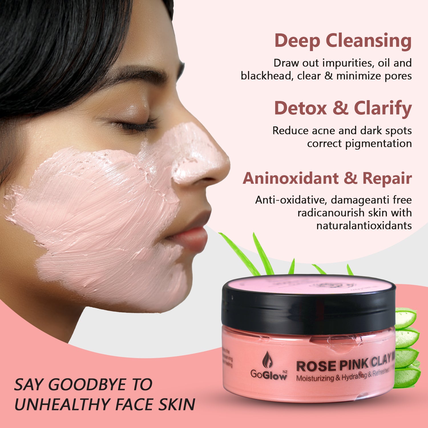 Rose Pink Clay Mask