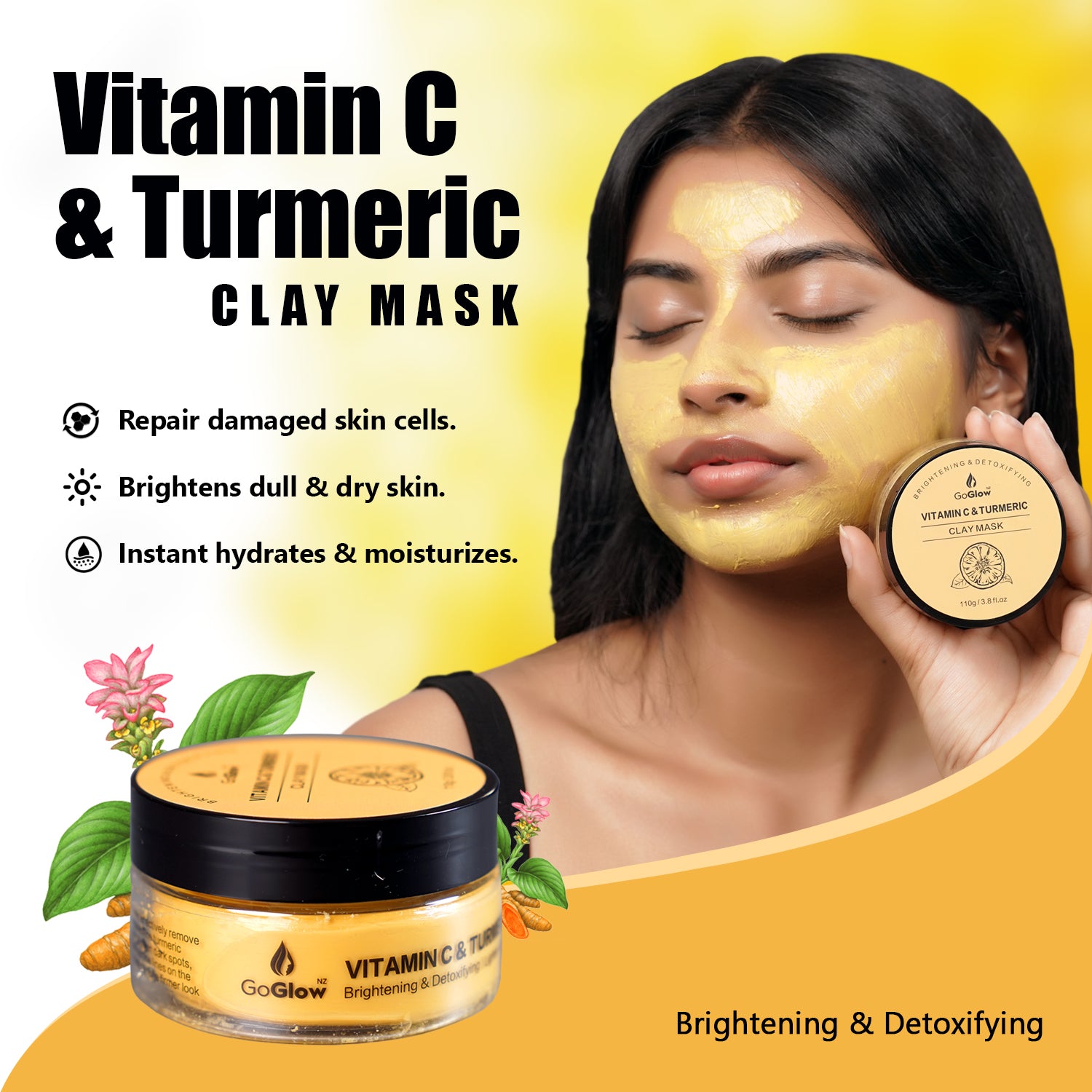 Vitamin c & Turmeric Clay Mask